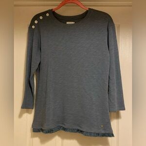 Spartina 449 Top Womens Hudson Fringe Tunic Stretch Cotton Coastal Resortwear